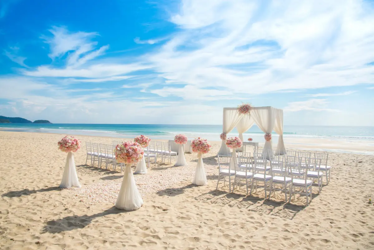 mariage a l'etranger sur la plage